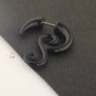 Black Geometric Acrylic Spiral Ear Taper Stud Earring