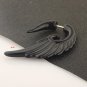 Black Geometric Acrylic Spiral Ear Taper Stud Earring