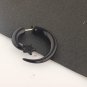 Black Geometric Acrylic Spiral Ear Taper Stud Earring