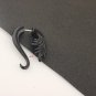 Black Geometric Acrylic Spiral Ear Taper Stud Earring