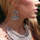 3 Asian Coin Dangle Earrings Silver