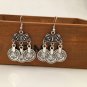 3 Asian Coin Dangle Earrings Silver