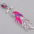 Colorful Peacock Belly Navel Ring Stainless Steel