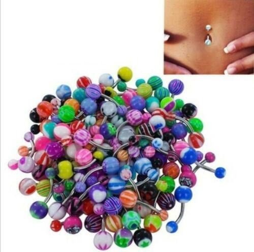 Colorful Navel Belly Ring Stainless Steel