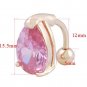 Tear Drop Crystal Navel Belly Button Bar 3 Colors Available