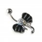 Elephant Iridescent Crystals Belly Button Ring