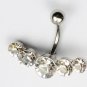5 - Clear Crystals Navel Ring