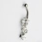 3-Stars Zircon Navel Ring