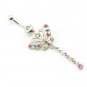 Colorful Butterfly Crystal Navel Ring