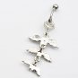 Angle Wings Crystal Navel Ring