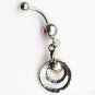 Crystal Double Loop Navel Belly Ring