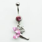 Flying Fairy Crystal Navel Ring - 3 Colors Available