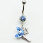 Flying Fairy Crystal Navel Ring - 3 Colors Available