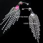 Long Dangling Crystals Navel Belly Button Ring  ~ 2 Colors
