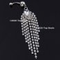 Long Dangling Crystals Navel Belly Button Ring  ~ 2 Colors