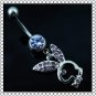 Play Boy Bunny Crystal Navel Belly Button Ring ~ 4 Colors Available