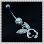 Play Boy Bunny Crystal Navel Belly Button Ring ~ 4 Colors Available