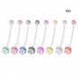 Maternity Belly Bar Flexible Crystal Pregnancy Navel Ring Belly ~ 8 Colors