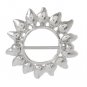 Pair ~ Silver Here Comes The Sun Nipple Bar