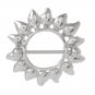Pair ~ Silver Here Comes The Sun Nipple Bar