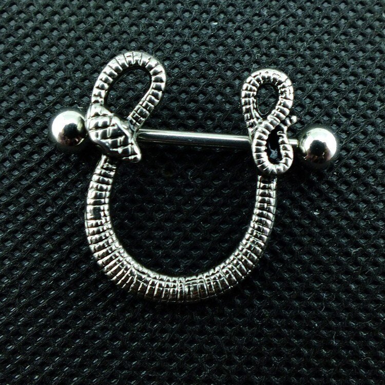 Pair ~ Snake Breast Nipple Bars