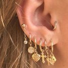 7- Gold Post & Hoop Loop Earrings