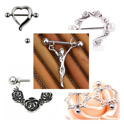 Great Gift ~ 5 ~ Pairs Nipple Bars As Pictured