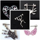 WOW 5 Pairs Nipple Bars & Shields As Pictured