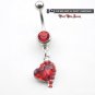 Super Duper Special ~ 5-Dangle Crystals Navel Belly Button Rings