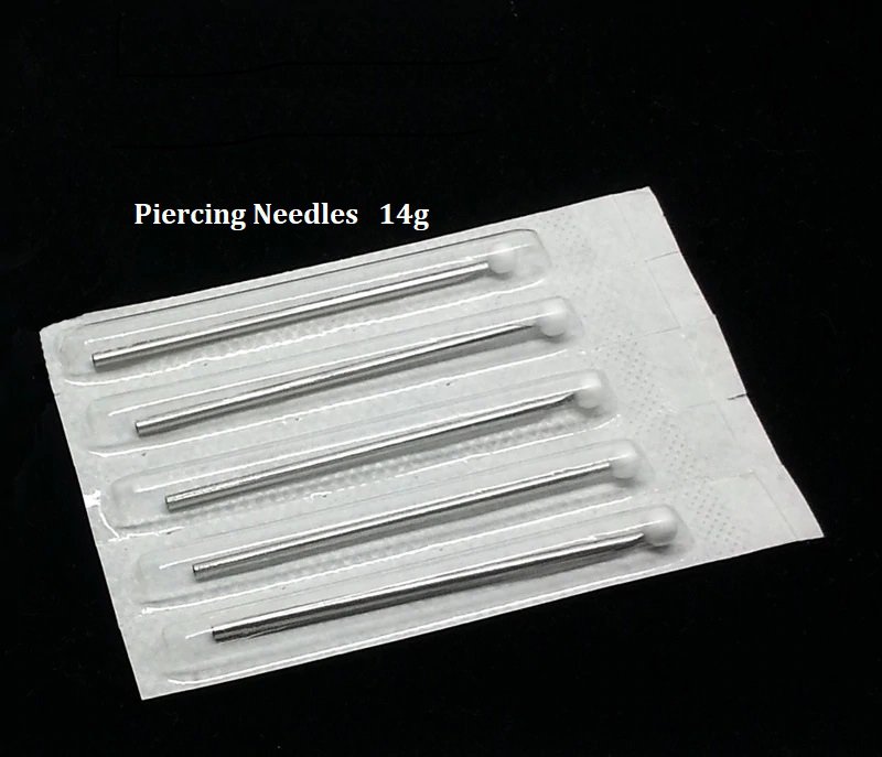 5 ~ 316L Surgical Steel Piercing Needles 14G