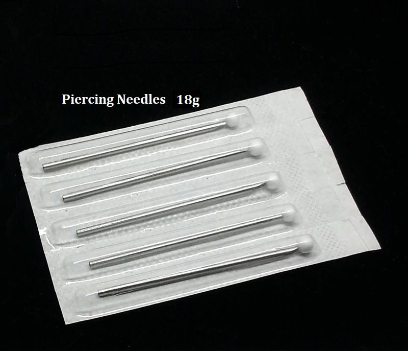 5 ~ 316L Surgical Steel Piercing Needles 18G