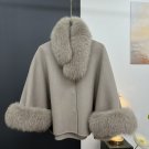 fur fox bib short Cashmere double-sided cape shoulder sleeve shawl