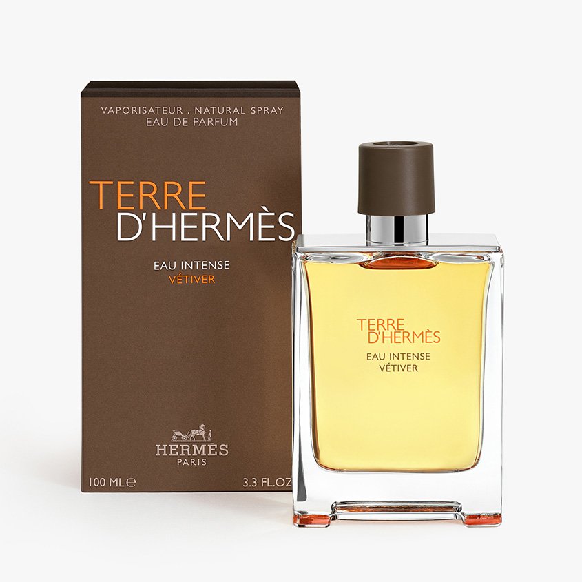 Terre D'hermes Eau Intense Vetiver by Hermes 100 ml 3.3 oz Eau De Parfum Spray for Men