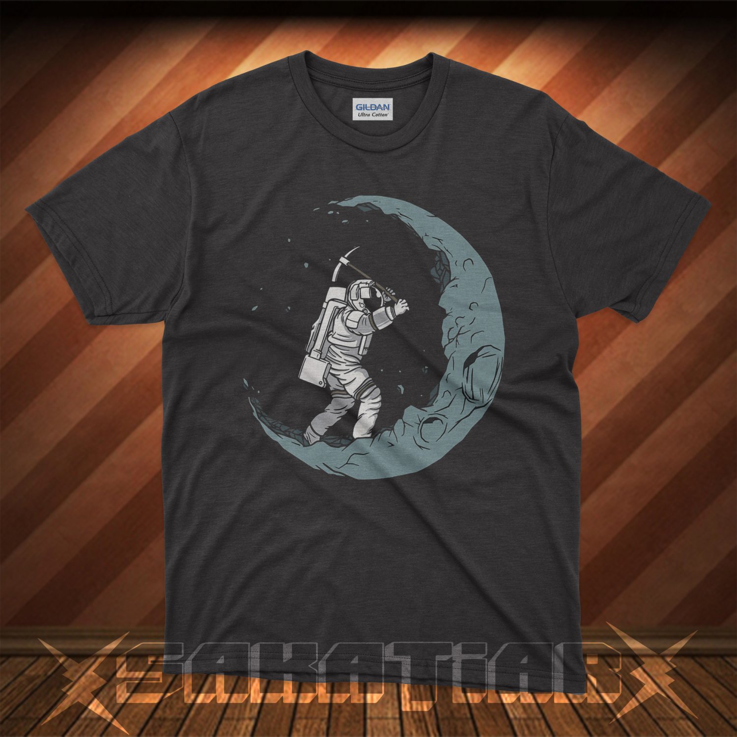 Astronaut digging the Moon