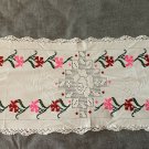 Vintage Handmade Embroidered Mexican Table Runner 52 x 16