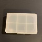 4 Clear Plastic Parts Organizer 6 Compartment Storage Container Mini