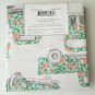 Create It Fabric Vintage Truck Floral Flowers Aqua Teal 100% Cotton 1 Yard Cut