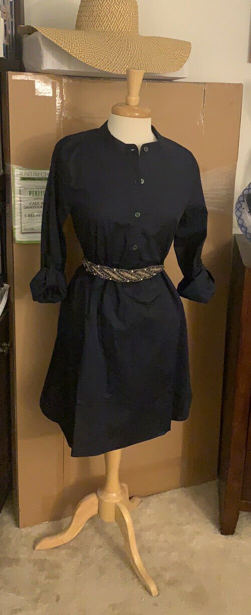 Rohb by Joyce Azria navy blue Shirt dress. NWT