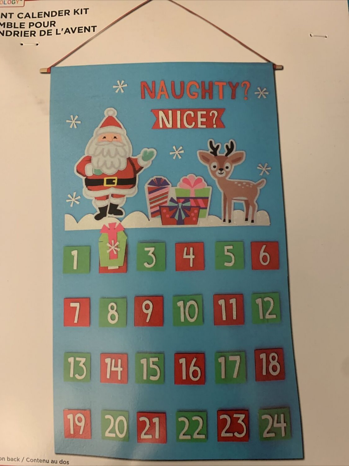 Christmas Creatology Advent Calendar Kit . Santa,  gifts & reindeer. 22&acirc;��x 12&acirc;��