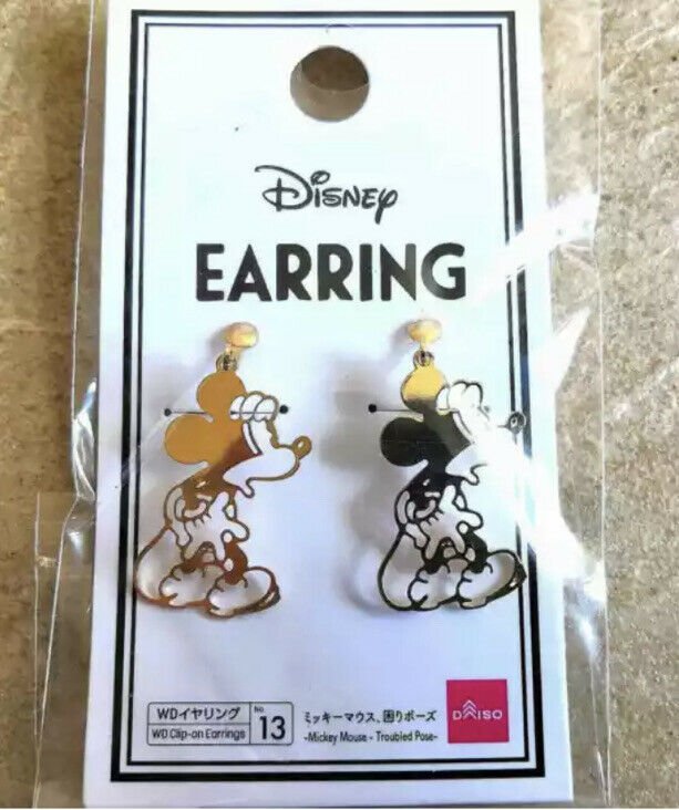 Disney Mickey Mouse Clip-on Earrings Disneyland Disneyworld WDW USA Seller Daiso