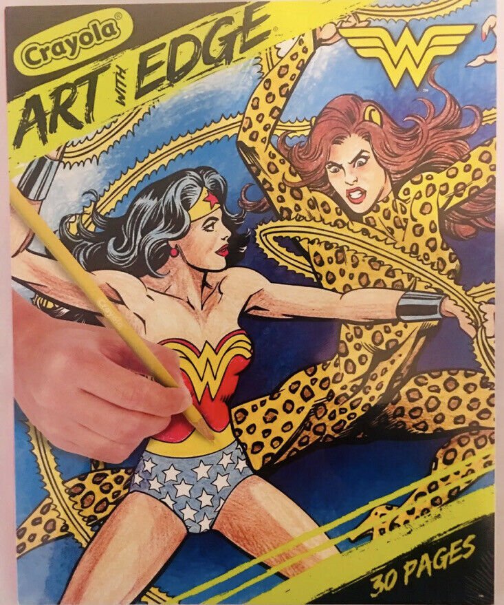 NEW Sealed ~ Crayola Art with Edge ~ Wonder Woman ~ 30 Pages Coloring Book 8x10