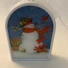 Snowman Illuminated Ornament w/ Gift Box by Valerie