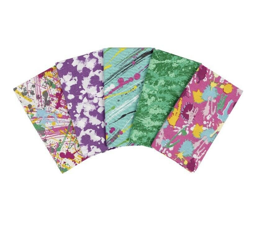SPRING FABRIC - 5 PIECE BUNDLE - FAT QUARTERS- 18" X 21" EACH