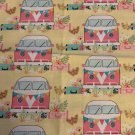 Retro Pink Van Fat Quarter 20”x 21”