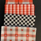 4 Fat Quarters 18”x21” Check / Plaid 2 Cotton