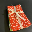 4 Fat Quarters 18”x21” Puppy Love 6 Cotton