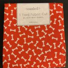 Create It Whimsical Dog Bones 1 Yard Cotton Fabric 36" x 42" NEW