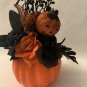 Pumpkin Decor Floral Centerpiece Black And Orange