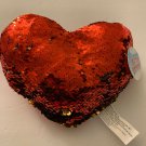 New Heart Shaped Sequins Plush Pillow Red Valentine's Day Accent Sofa Bed Decor