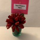 Picture Clip Card Holder Simulation Flower Glass Pot Photo Frame